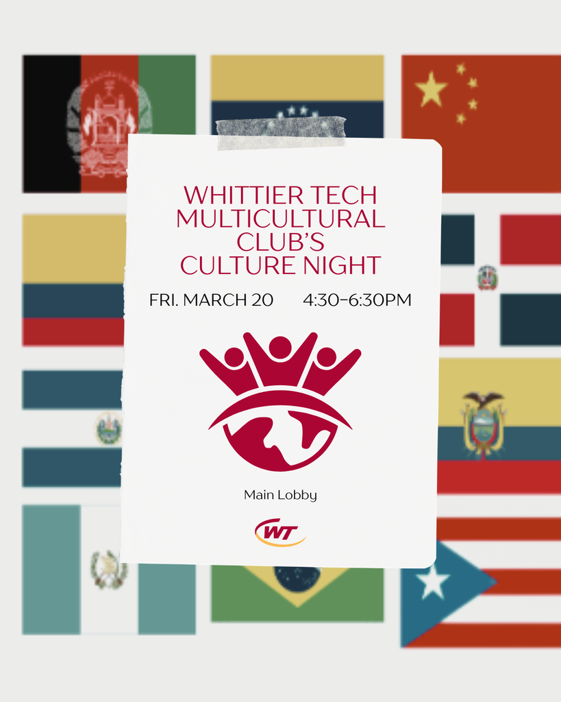 Culture Night is 3.20 4:30-6:30pm