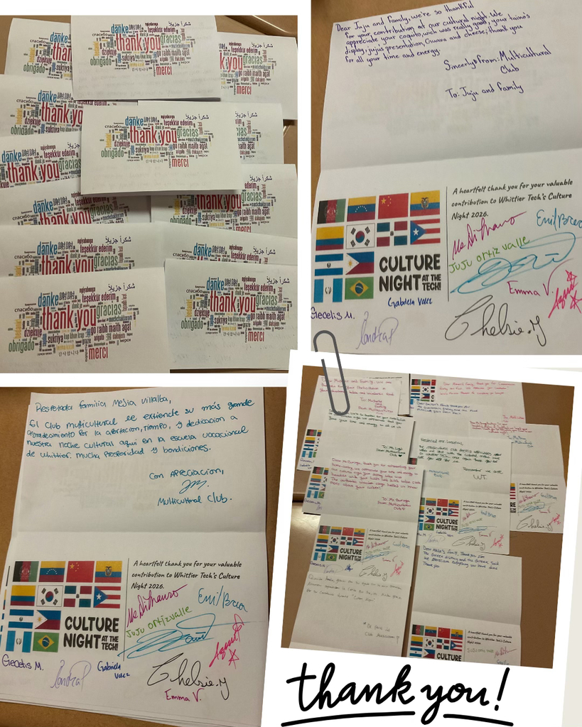 Thank You from the Multicultural Club