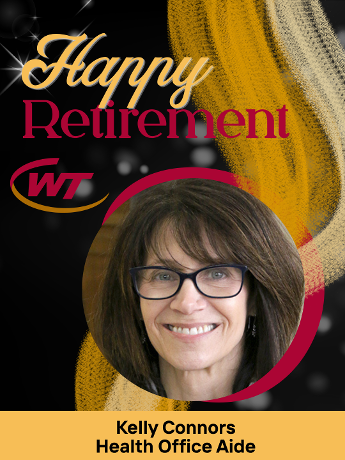 Congratulations to Kelly Connors, Health Office Aide, on her retirement from Whittier Tech. Throughout her time at Whittier, Kelly has provided care, compassion, and support to students and staff, helping ensure that the school community felt welcomed and cared for each day. Thank you for your dedication and service to Whittier Tech. Wishing you all the best in this exciting new chapter!