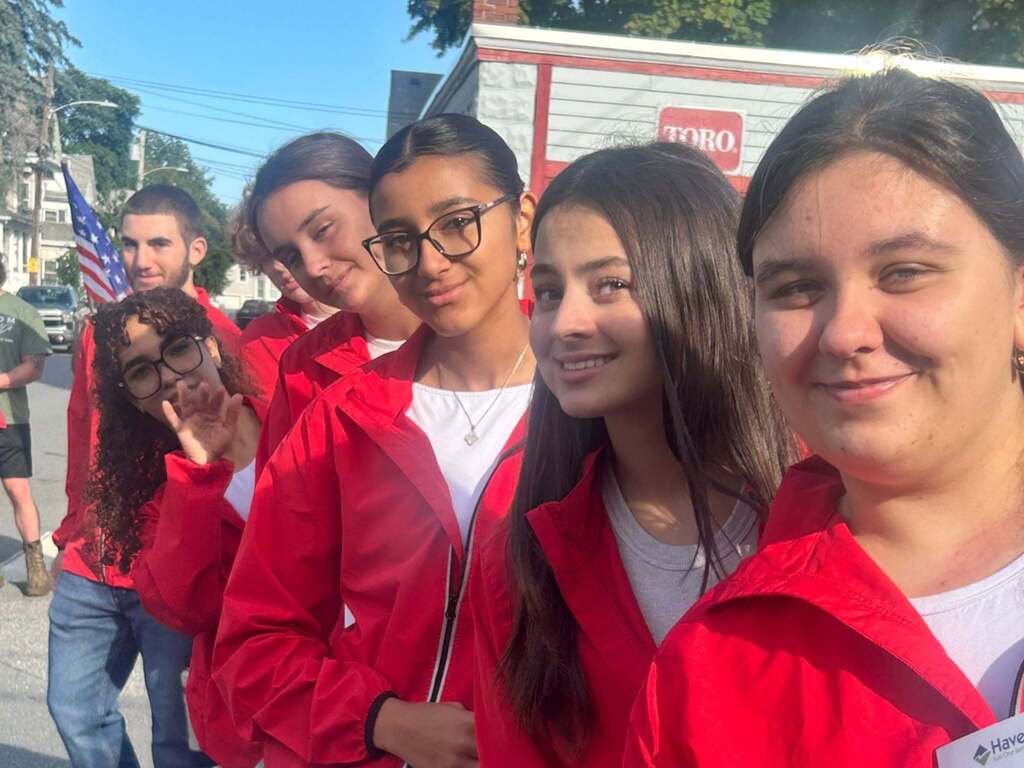 WT students at the 9/11 Remembrance Memorial at the Haverhill Firefighting Museum.