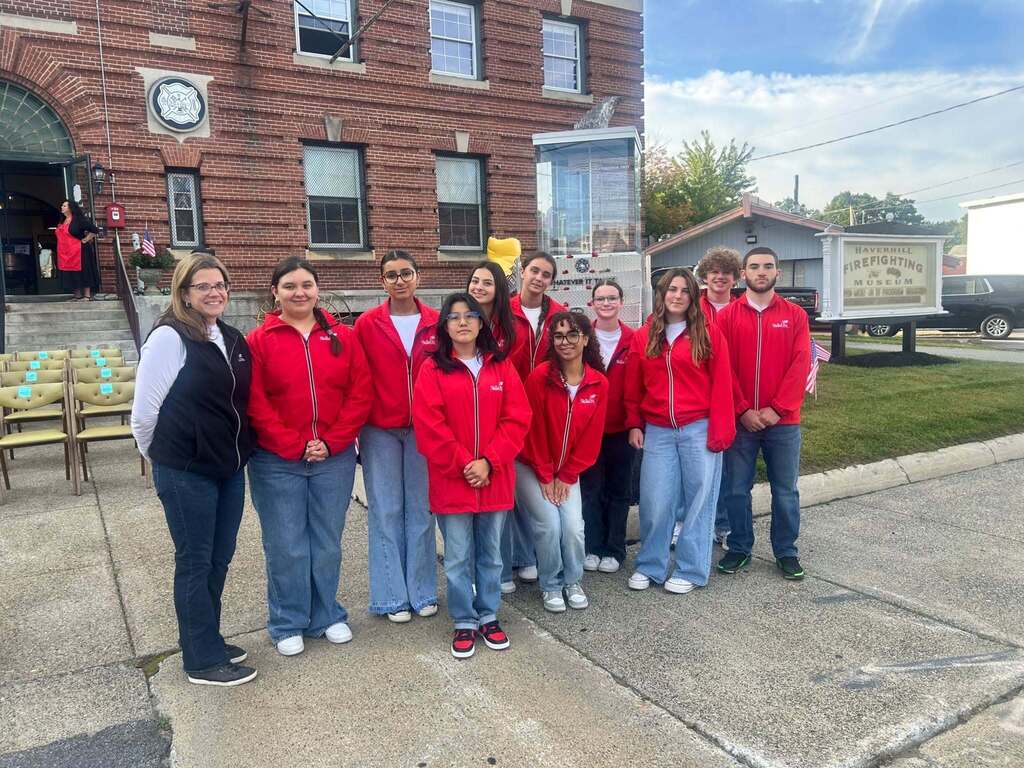 WT Staff and Students at the 9/11 Remembrance Memorial at the Haverhill Firefighting Museum.