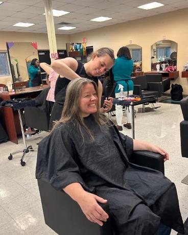 From Whittier Tech student to Adult Education student, Sara Tashjian’s journey has come full circle! ✂️ A 2019 Business Technology & Marketing graduate, Sara knew exactly where to turn when she decided to pursue a career in cosmetology. Now more than halfway through Whittier Tech’s Adult Education Cosmetology program, she’s building her skills through hands-on experience with live clients. One of those clients? Her former Business Technology & Marketing instructor, Amanda Crosby, who recently stopped in for a haircut! Sara’s journey is a great example of how Whittier Tech prepares students for lifelong learning, new opportunities, and career success. Want to support Adult Education Cosmetology students while treating yourself to a service? Schedule an appointment at adulted@whittier.tec.ma.us. #WeAreWhittierTech #CareerAndTechnicalEducation #WorkforceOfTomorrow
