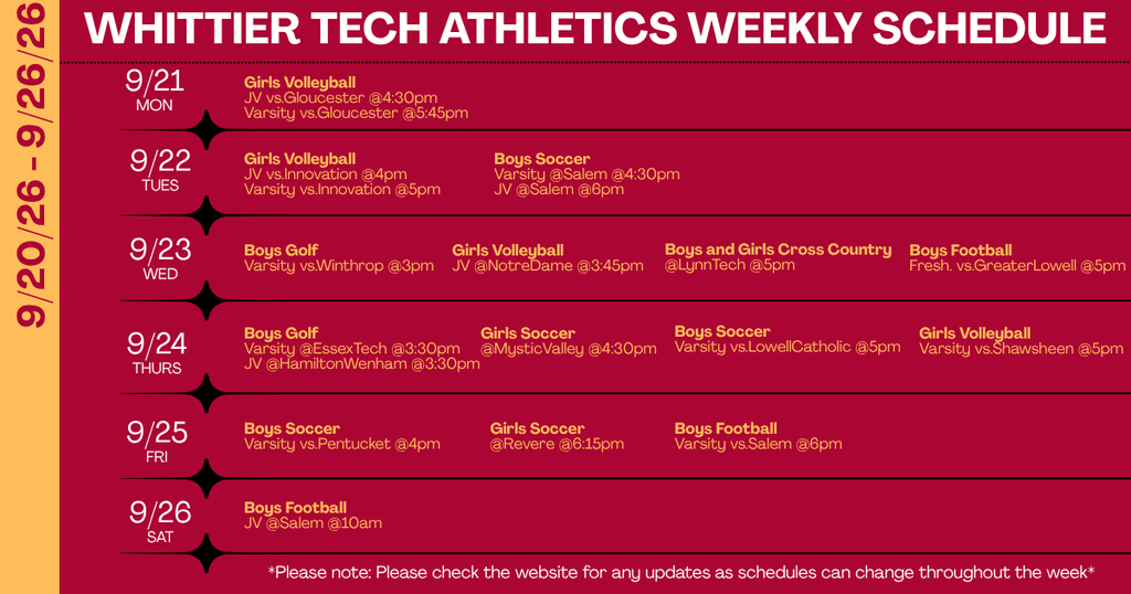 A full week of Wildcat athletics is ahead! 🐾 From the court to the field and the course, Whittier Tech teams are ready for another week of competition. 📅 Whittier Tech Schedules: https://bit.ly/4r1FiB6https://bit.ly/4r1FiB6 ⛳ Golf Schedules: https://bit.ly/4yjvlRVhttps://bit.ly/4yjvlRV Good luck to all of our Wildcats competing this week! #WeAreWhittierTech #CareerAndTechnicalEducation #WorkforceOfTomorrow