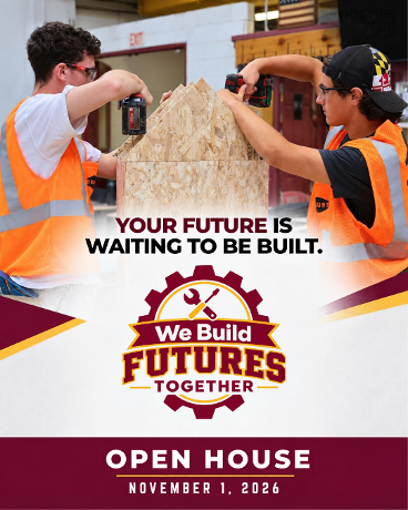 Your future is waiting to be built. 🛠️ Whittier Tech’s Open House is coming November 1! Explore hands-on learning, career and technical programs, academics, and the opportunities that help students discover where their future can take them. Come see what it means when We Build Futures Together. 📅 November 1, 2026