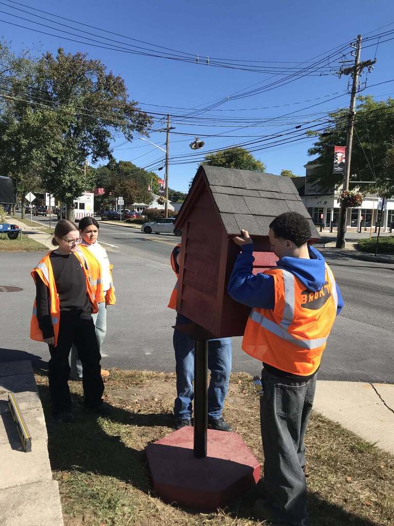 The first Little Free Library has found its home! 📚 Whittier Tech students recently delivered the first student-designed and built Little Free Library to Georgetown, where it now stands outside the town’s police and fire station. The library is part of a larger student-led project bringing 11 unique Little Free Libraries to communities throughout the Whittier Tech district. Students across several programs have contributed to the project, from designing and building the libraries to creating custom details and collecting donated books to fill them. Each library is inspired by the history and character of the community it will call home, giving students the opportunity to put their technical skills to work while making a lasting impact beyond the classroom. Georgetown is the first stop, with more communities to come! ❤️ #WeAreWhittierTech #CareerAndTechnicalEducation #WorkforceOfTomorrow