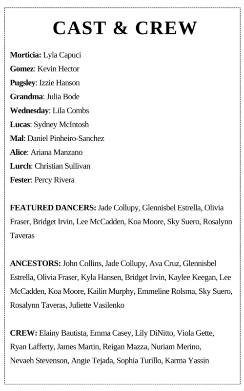 Drama Club: Addams Family Playbill - Page 2