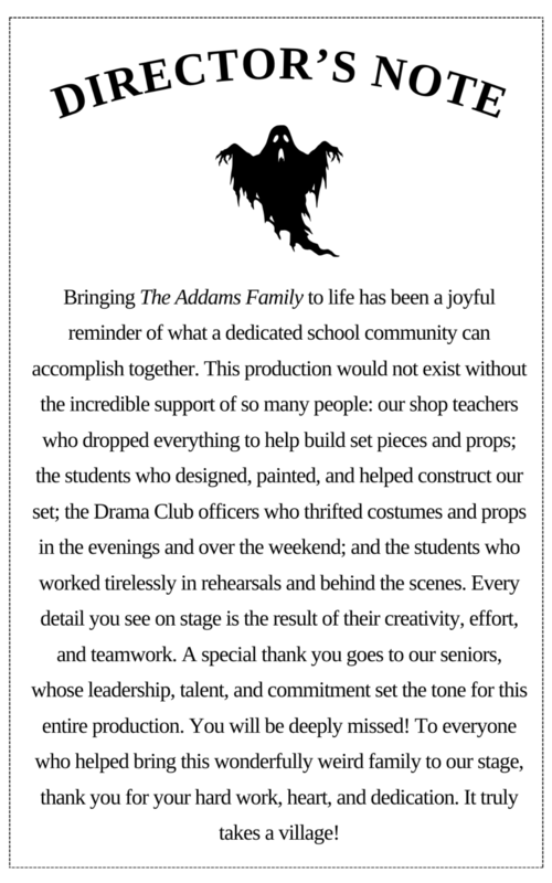 Drama Club: Addams Family Playbill - Page 4