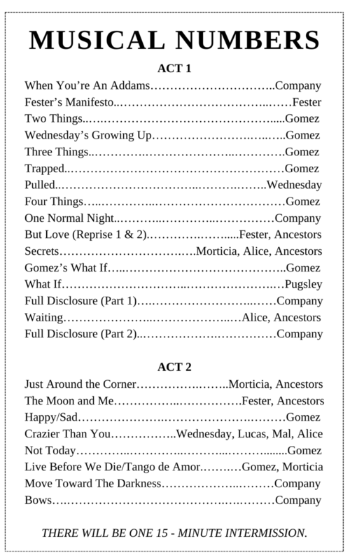 Drama Club: Addams Family Playbill - Page 3
