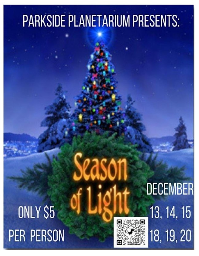 A picture of Parkside High School's Season of Light Show