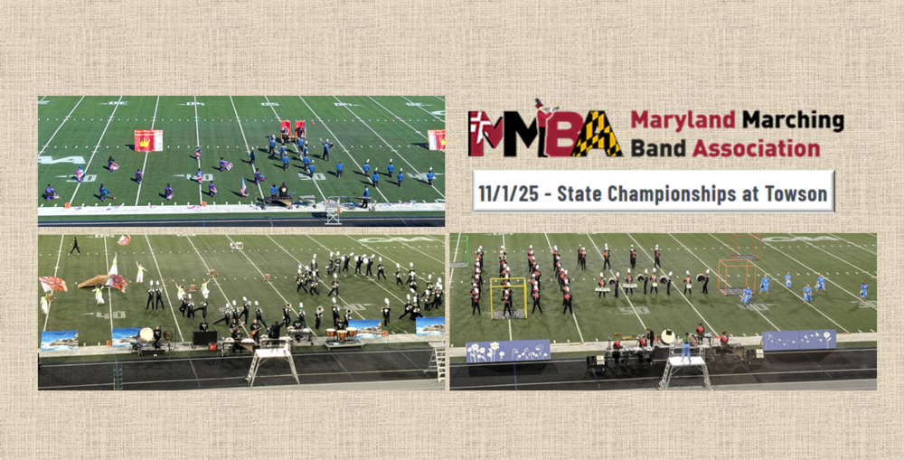 Promo image for news release on Maryland Marching Band Association State Championships results