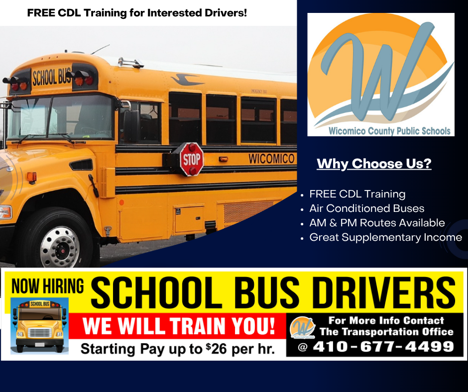 Image of Flyer advertising the need for school bus drivers 