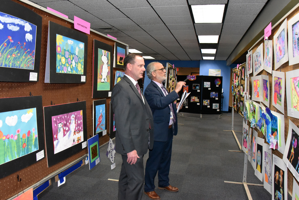 Superintendent chooses student art for the Superintendent's Art Collection