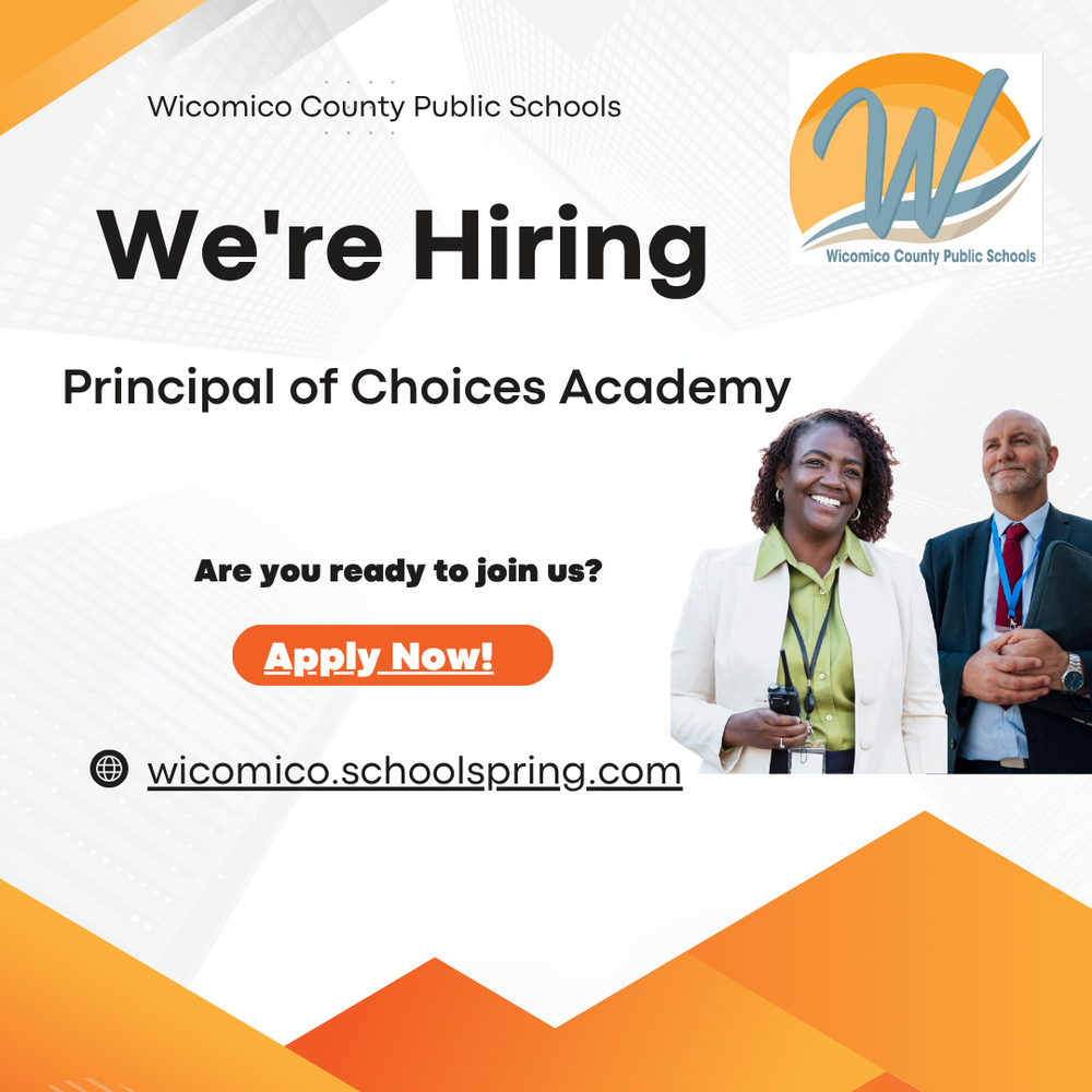 Image of flyer advertising for the position of Principal at Choices Academy