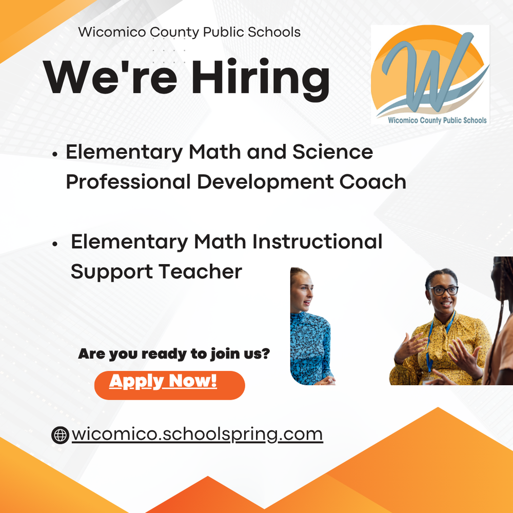 Image of flyer advertising for Elementary Math and Science Coach and Elementary Math Instructional Support Teacher