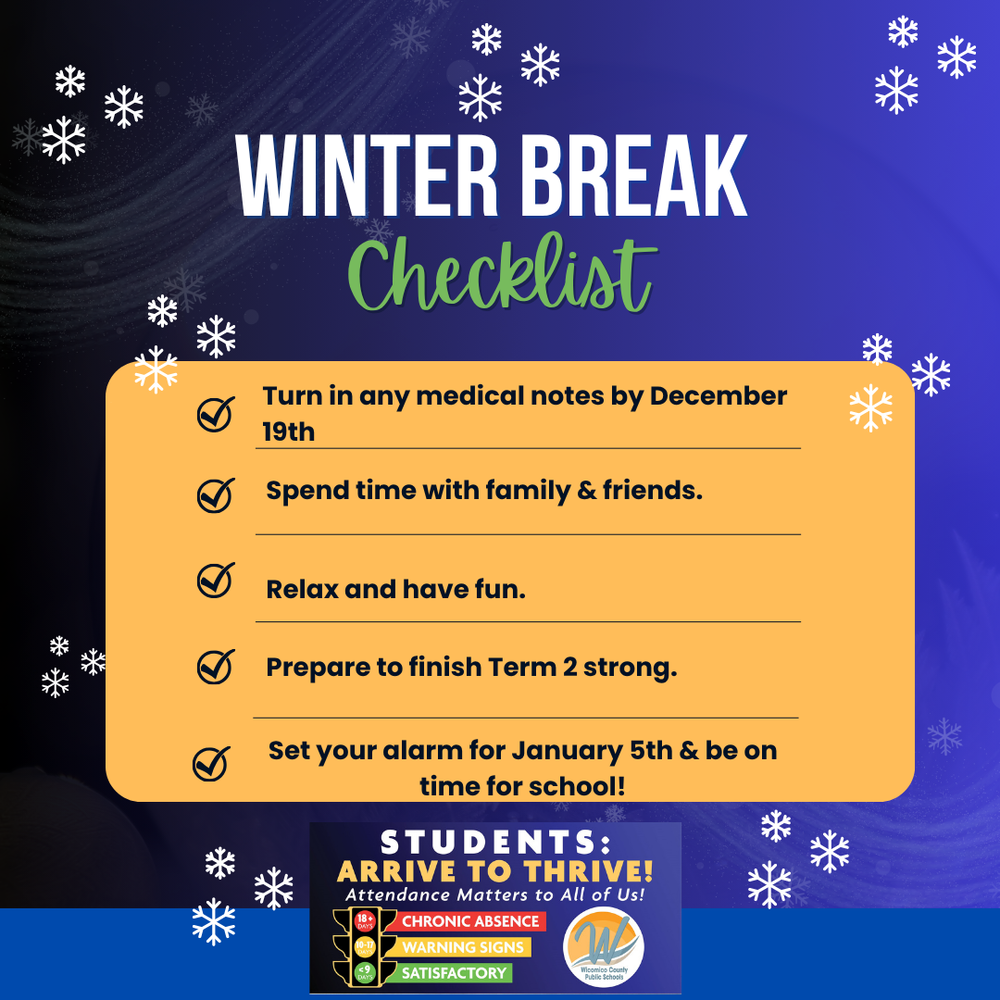 Winter Break Checklist