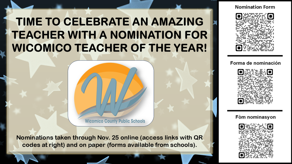 Nomination promo for Wicomico Teacher of the Year