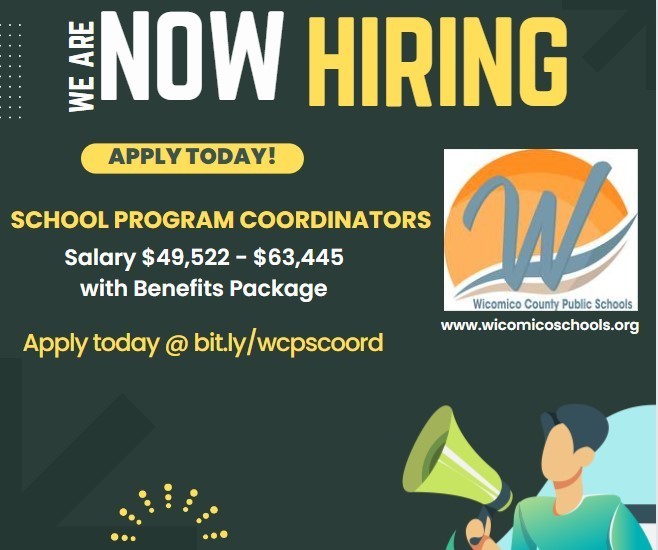 Hiring School Program Coordinators for Wicomico Public Schools