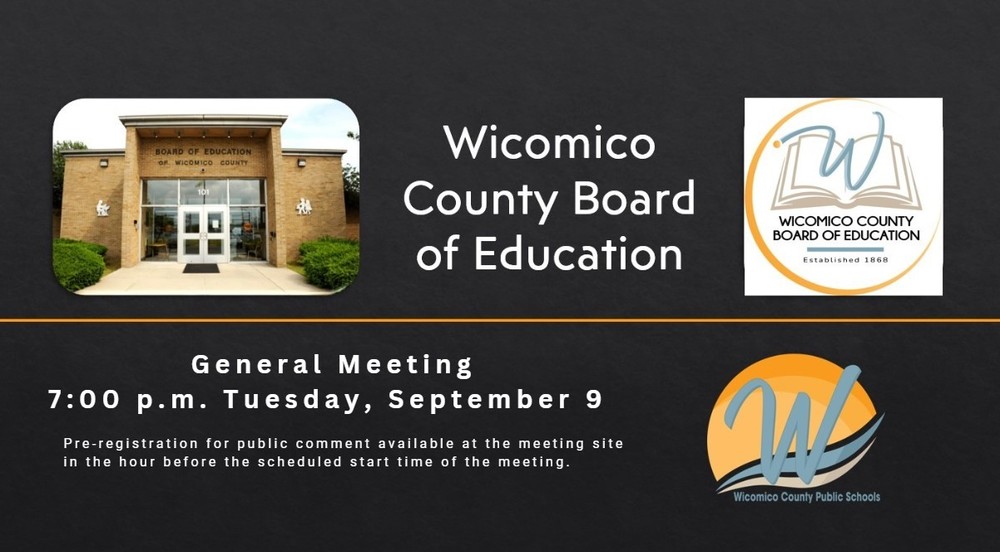 Image of flyer for September 9 Board of Education Meeting