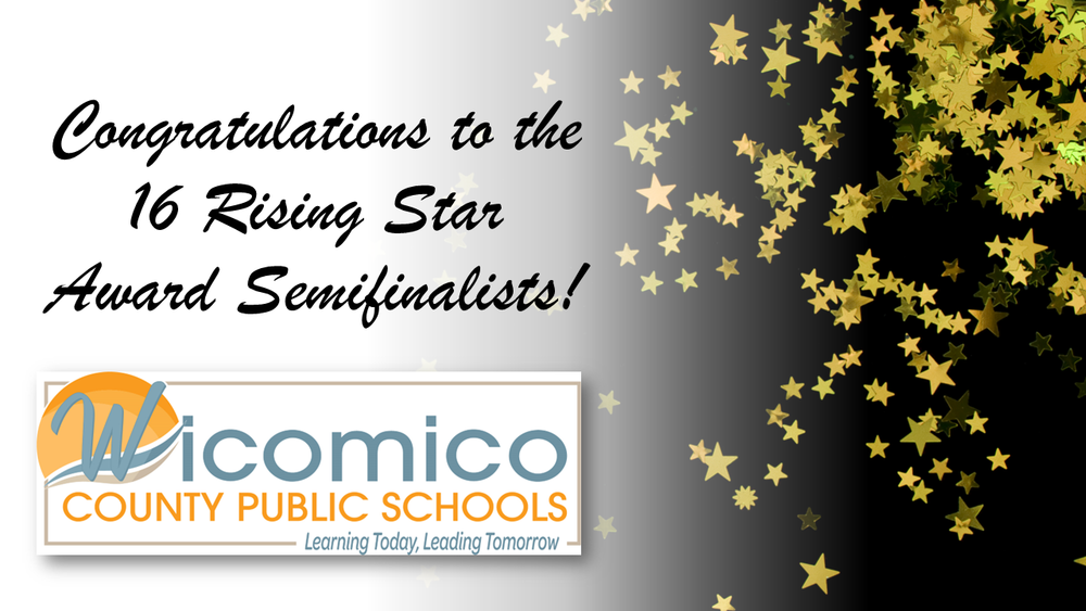 Graphic congratulating the 16 semifinalists for Rising Star Award