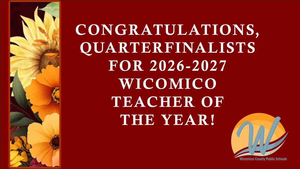 Image congratulating quarterfinalists for Teacher of the Year