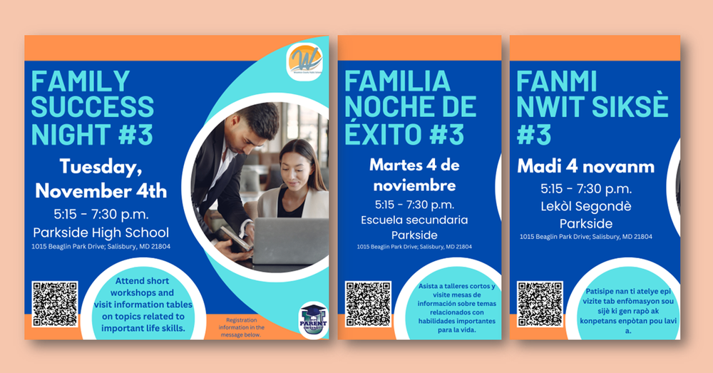 Family Success Night 3 on November 4th