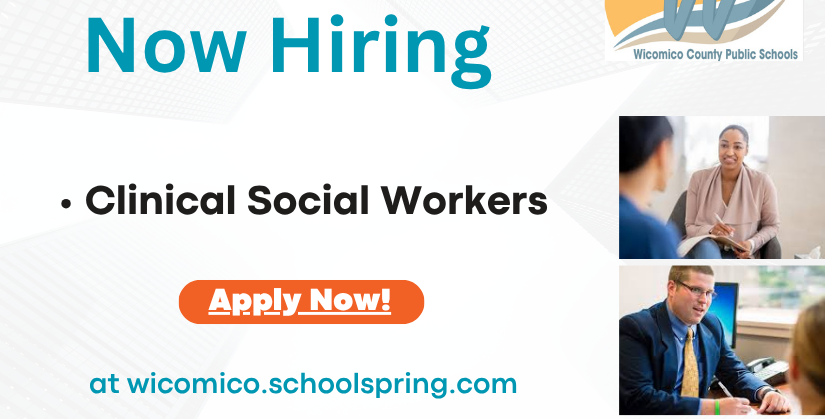 Image of flyer advertising the hiring of clinical social workers for 2025 - 26