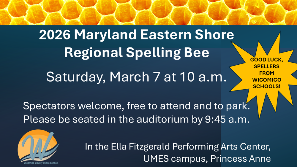 Graphic about the Regional Spelling Bee on March 7
