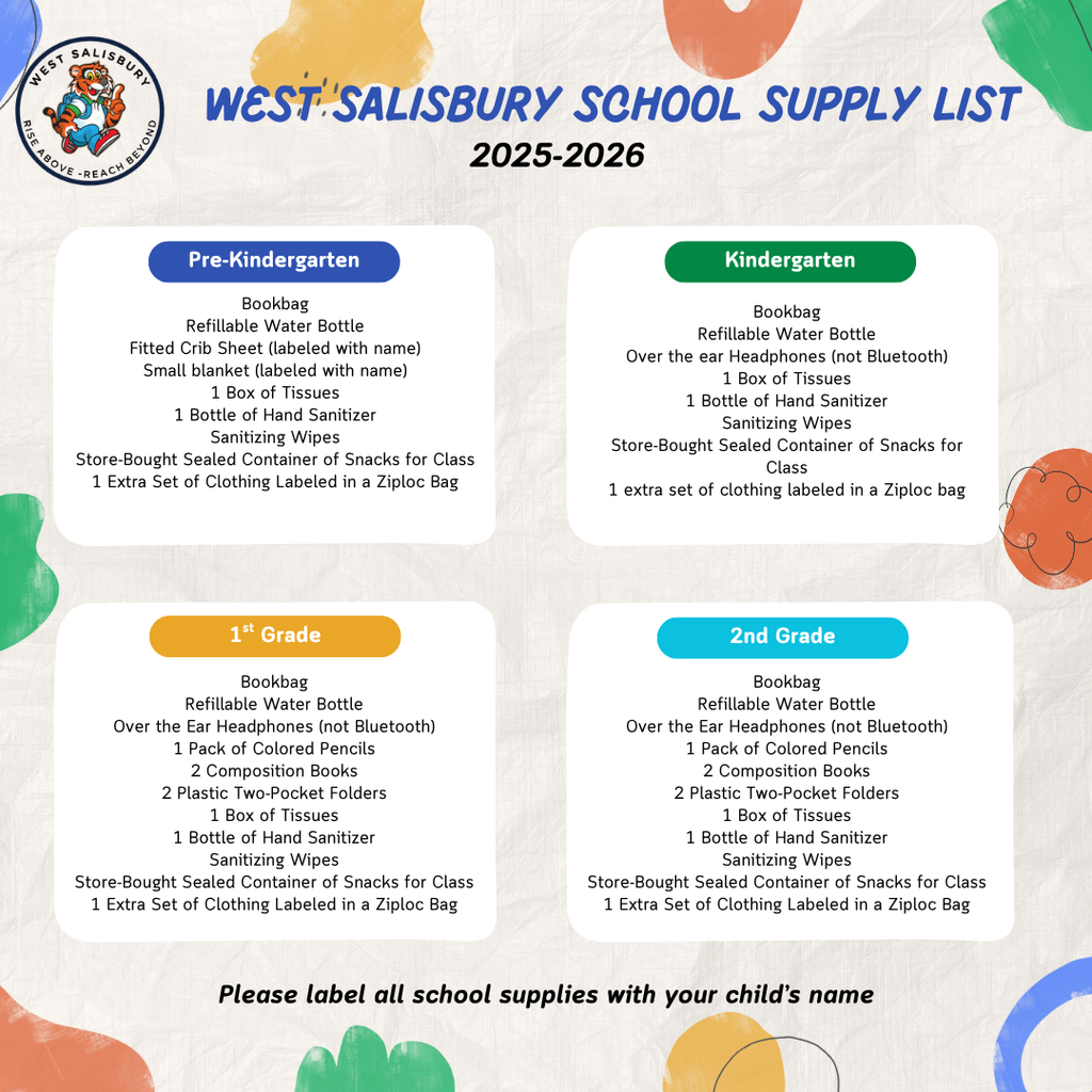 English Supply List