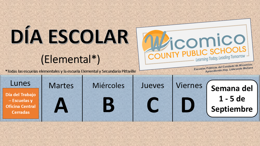Elementary letter days in Spanish