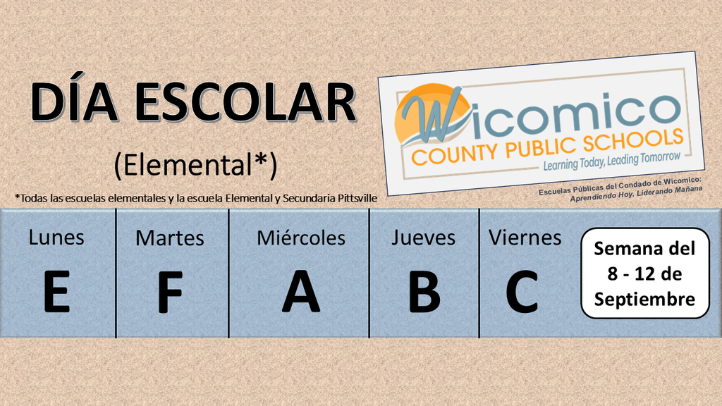 Elementary letter days in Spanish