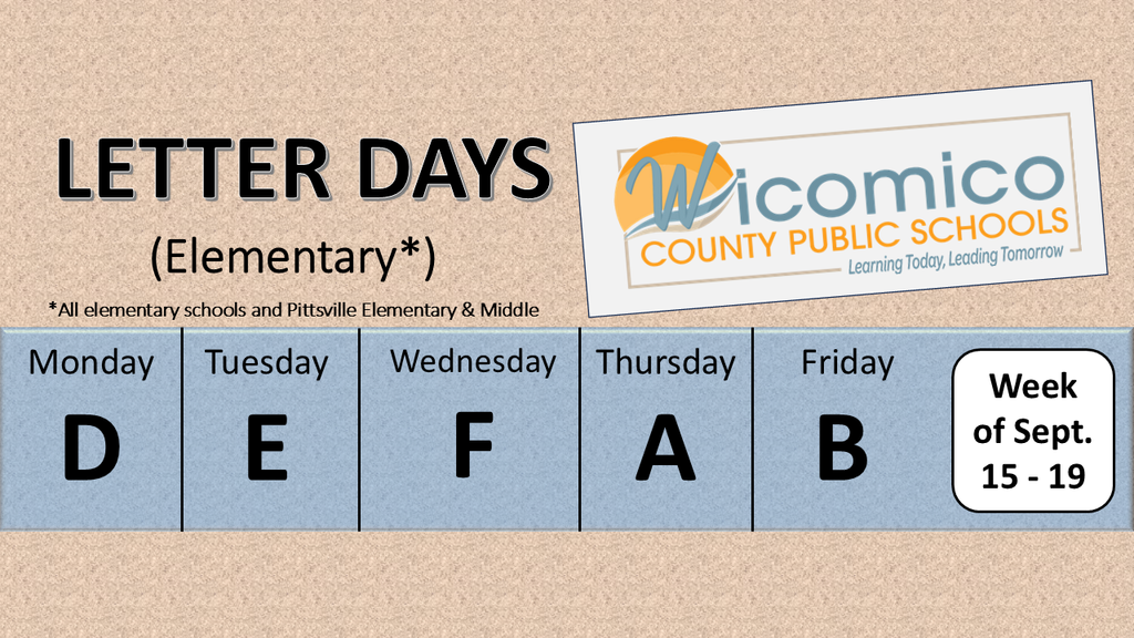 Elementary letter days