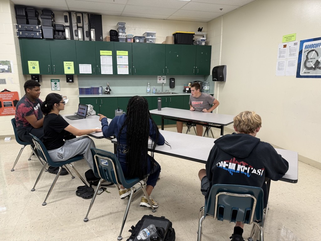 Criminal Justice Students putting skills to the test in the classroom.