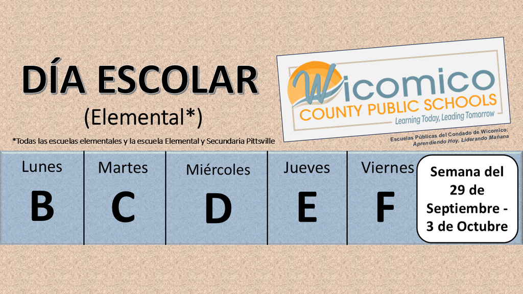 Elementary letter days in Spanish