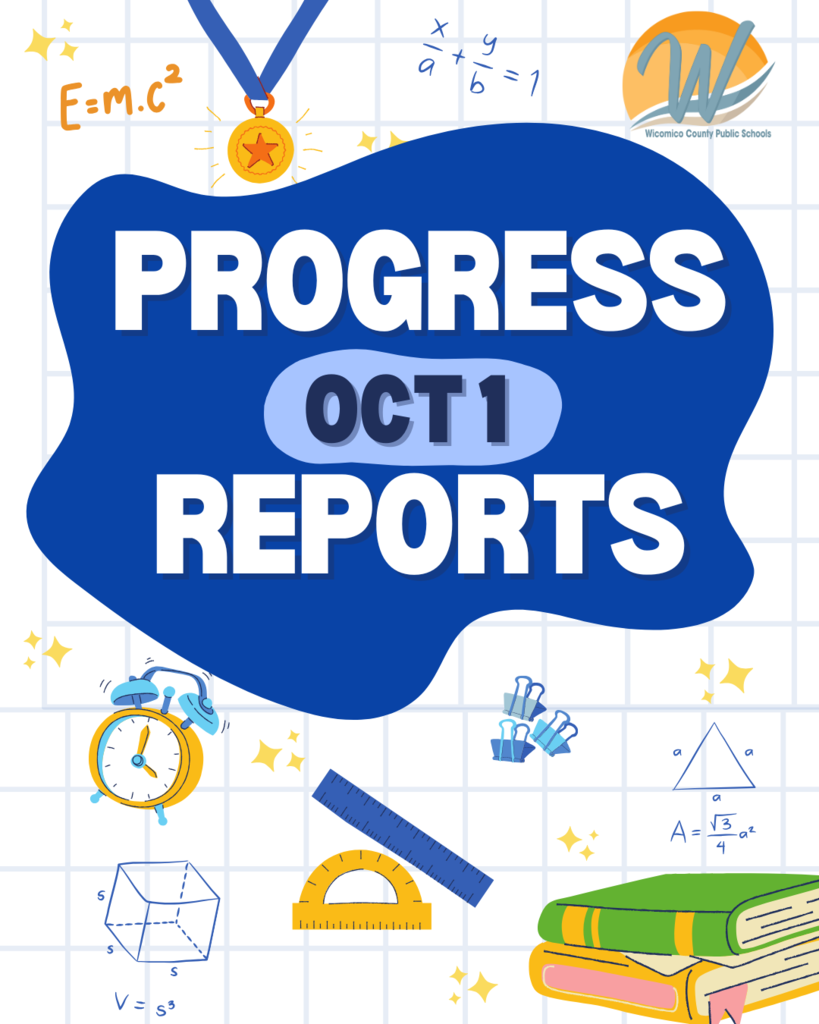 Graphic about Term 1 Progress Reports coming out October 1