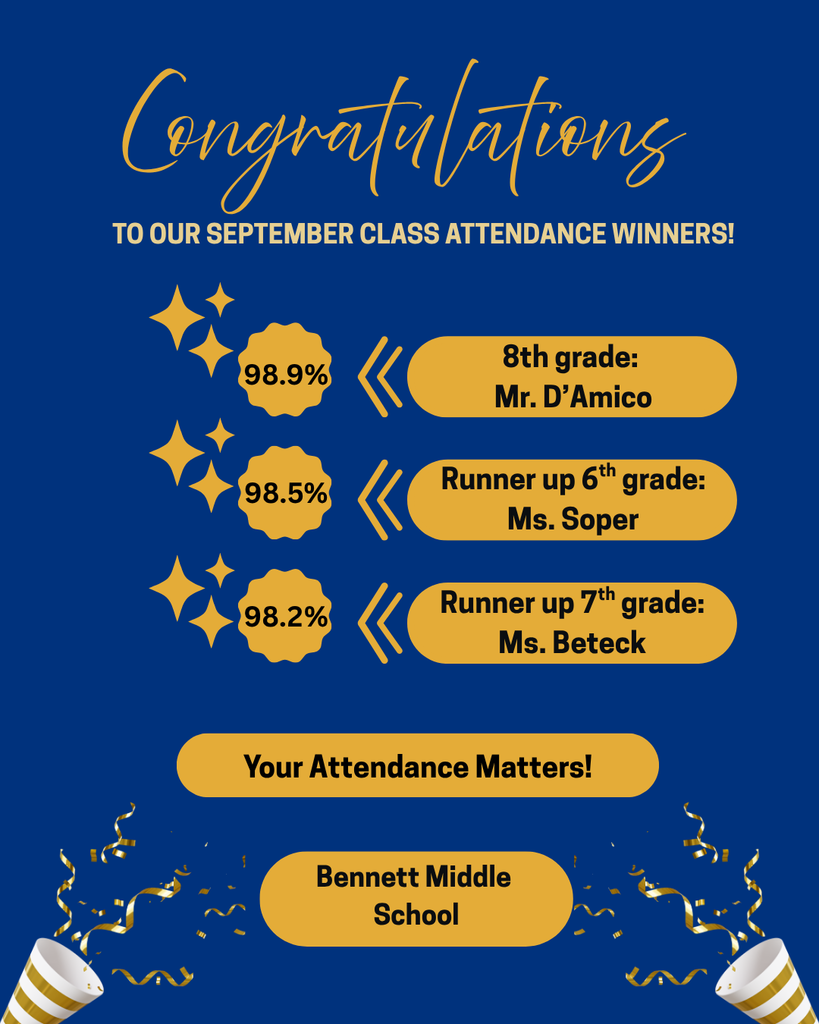 September Attendance Winners Announcement 