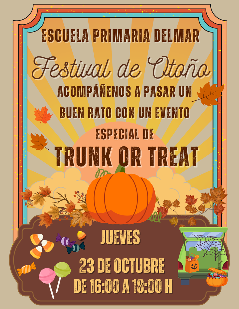 Fall Festival & Trunk or Treat 10/23 4pm-6pm