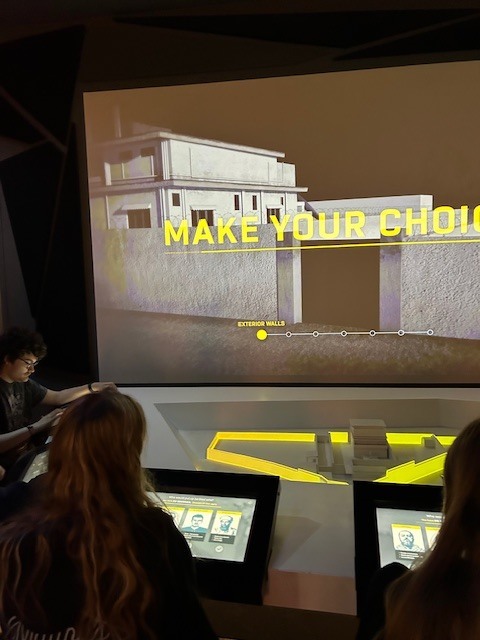 students visiting the spy museum