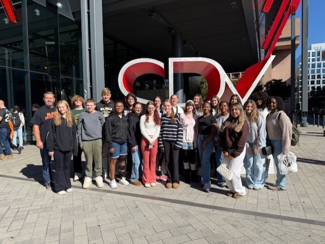 students visiting the spy museum