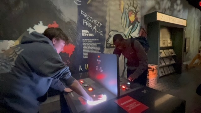 students visiting the spy museum