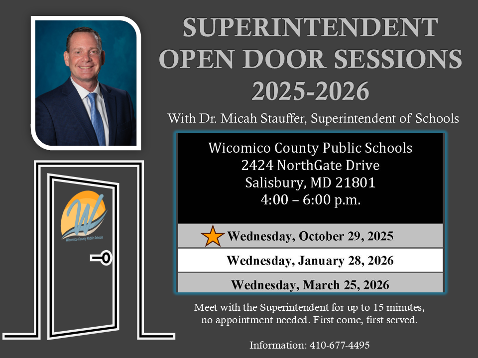 Superintendent Open Door Session on Wednesday October 29th