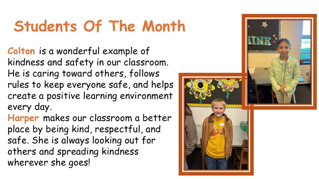 October Students of the Month