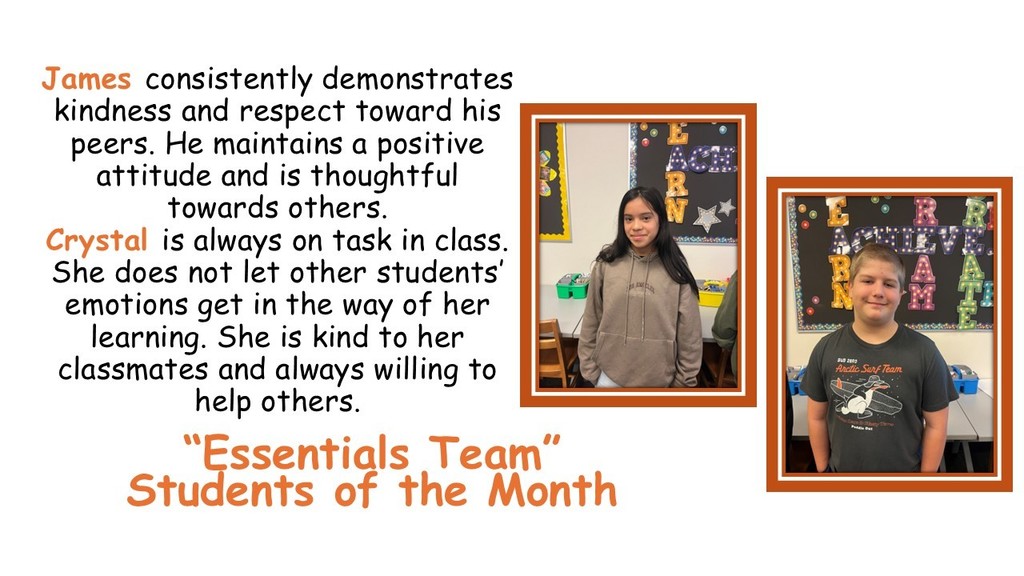 October Students of the Month