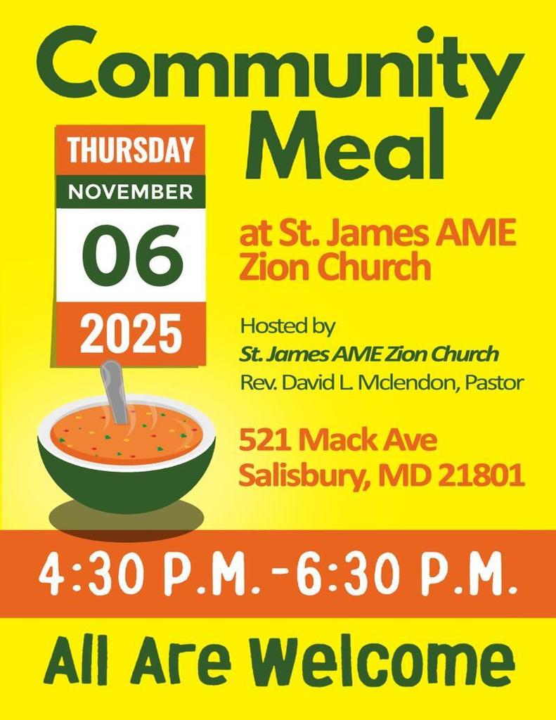 Nov 6 Community Meal