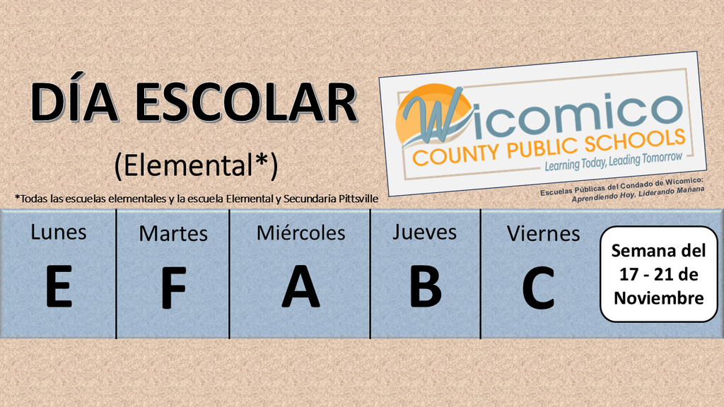 Elementary letter days in Spanish