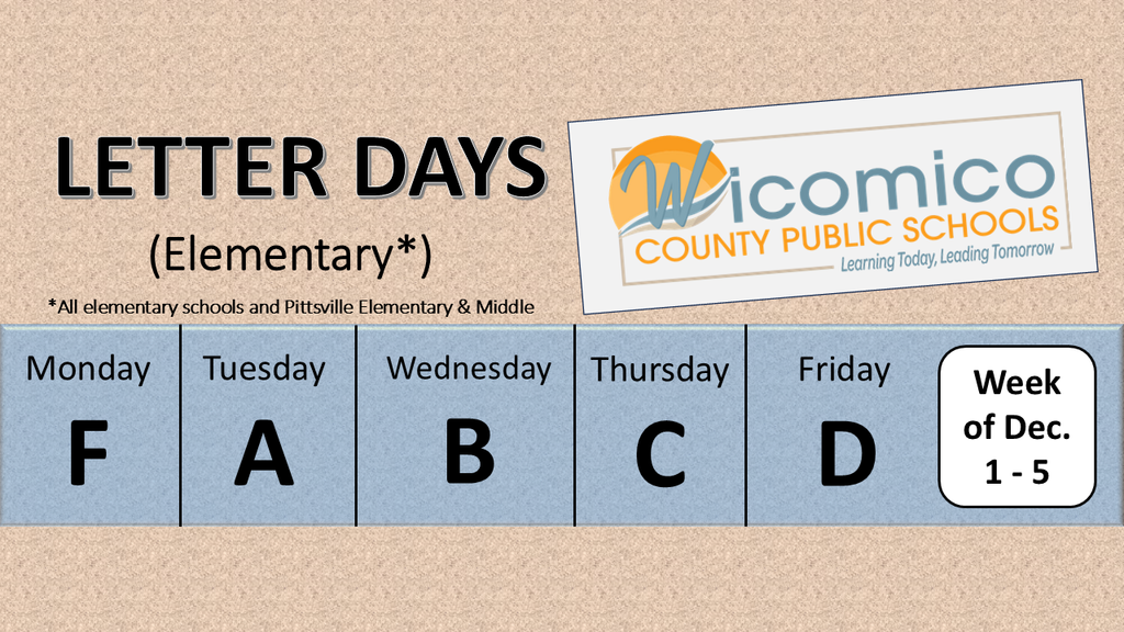 Elementary letter days