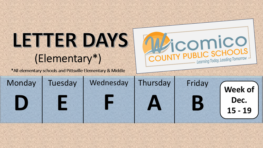 Elementary letter days