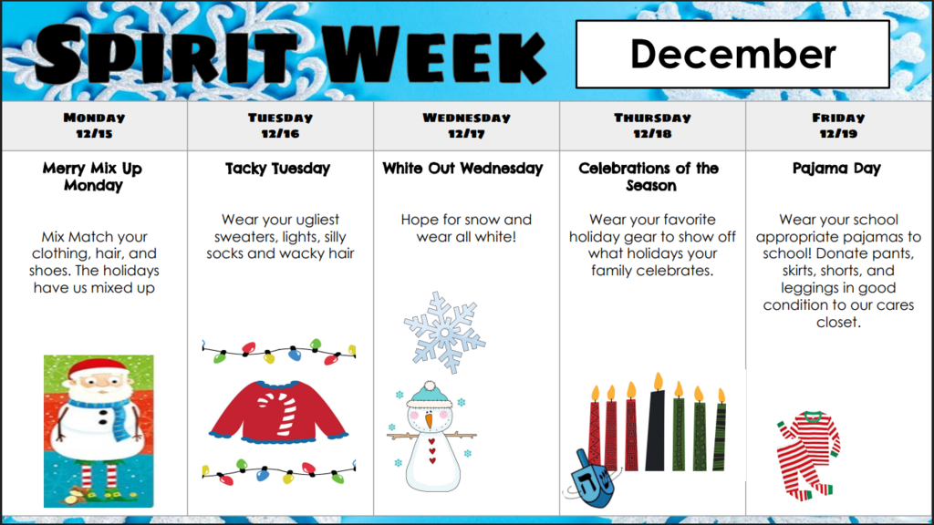 Spirit Week Dec 15