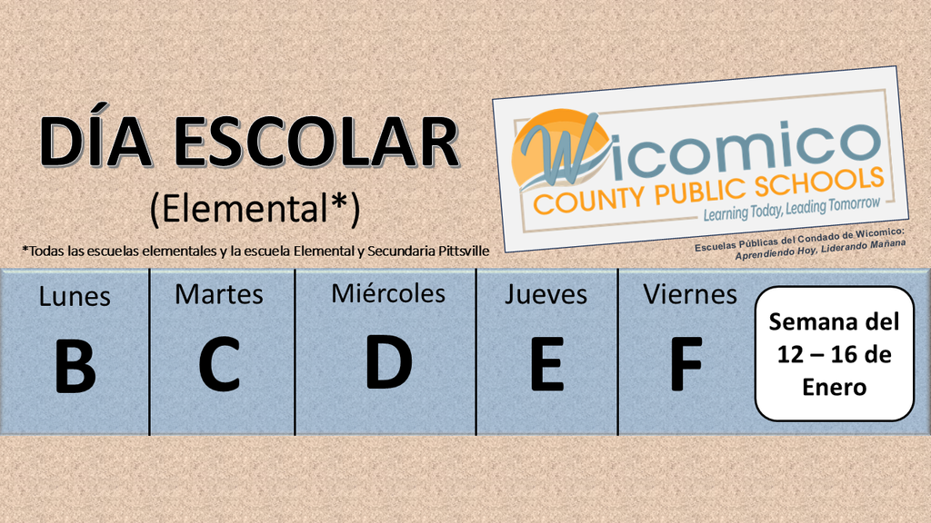 Elementary letter days in Spanish