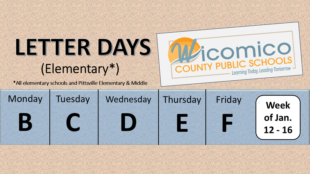 Elementary letter days