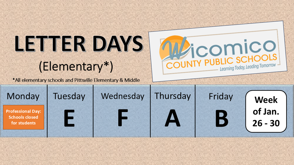 Elementary letter days